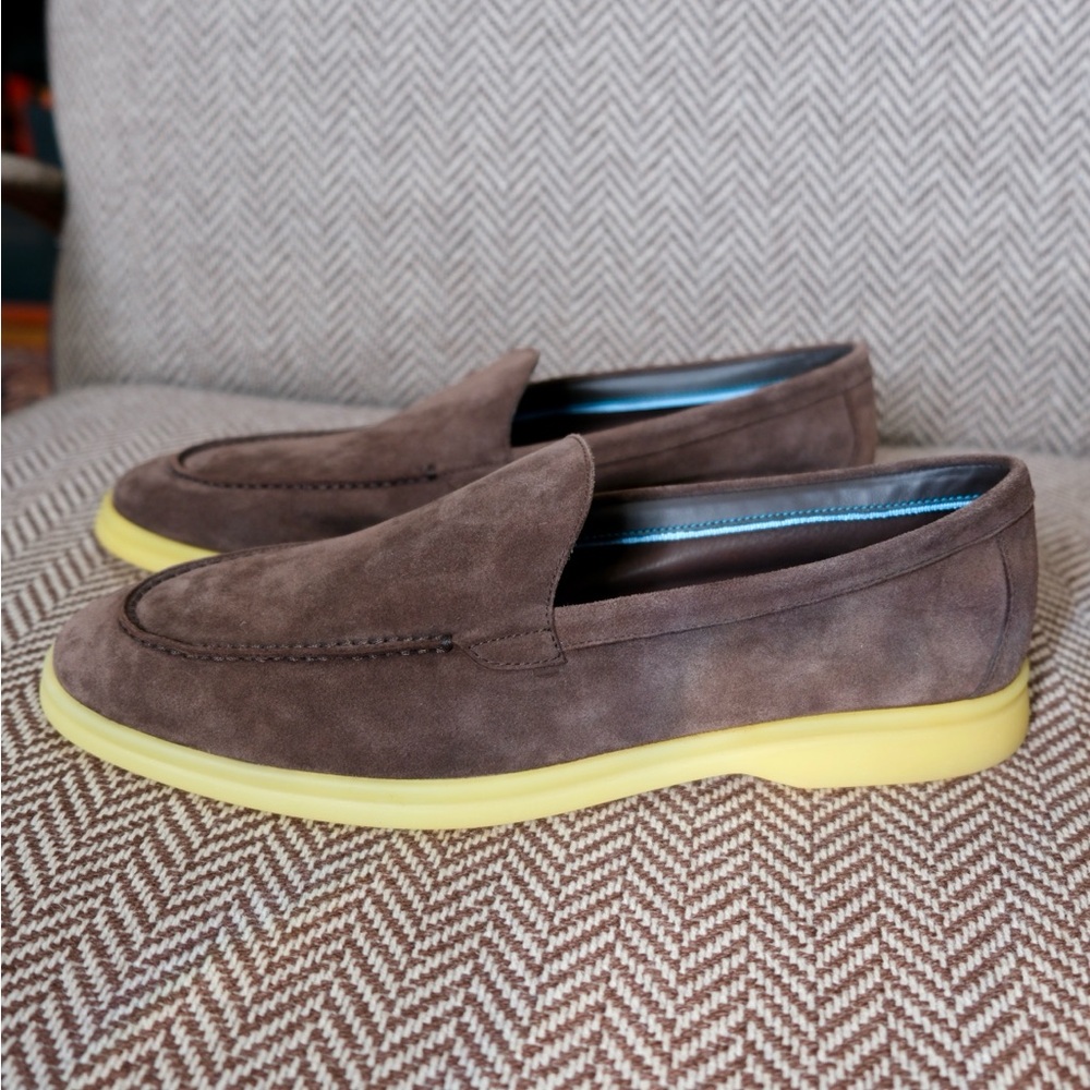 Calo Italian Brown Suede Loafers